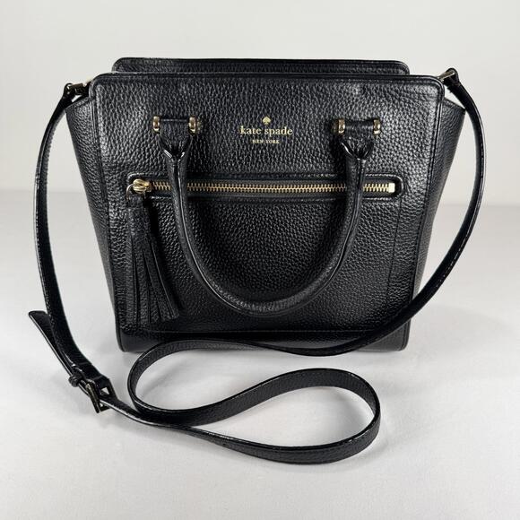 Kate Spade Chester Street Allyn Black Leather Satchel - Picture 1 of 8